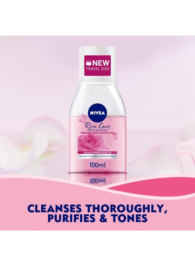 نيفيا مزيل مكياج الوجه المائي، بتركيبة ثنائية الطور مع ماء الورد العضوي، 100 مل - Image 4